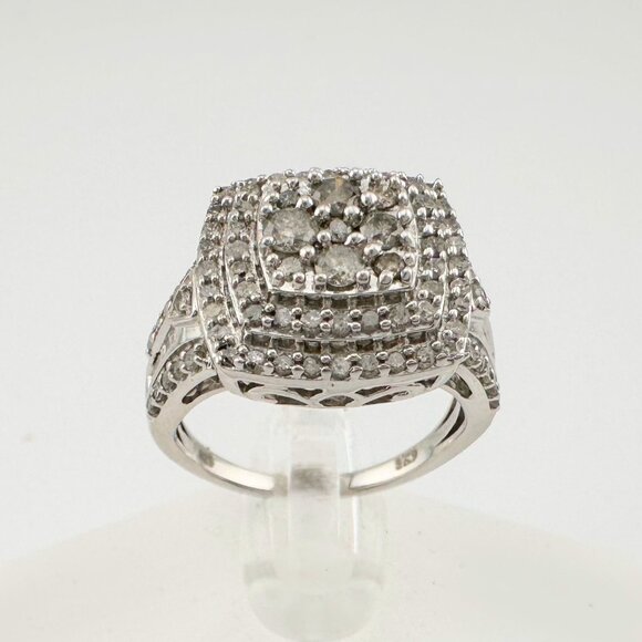 Beautiful 1.00 Carat Natural Cushion Cut Diamond Ring Size 6.25 - Picture 3 of 16